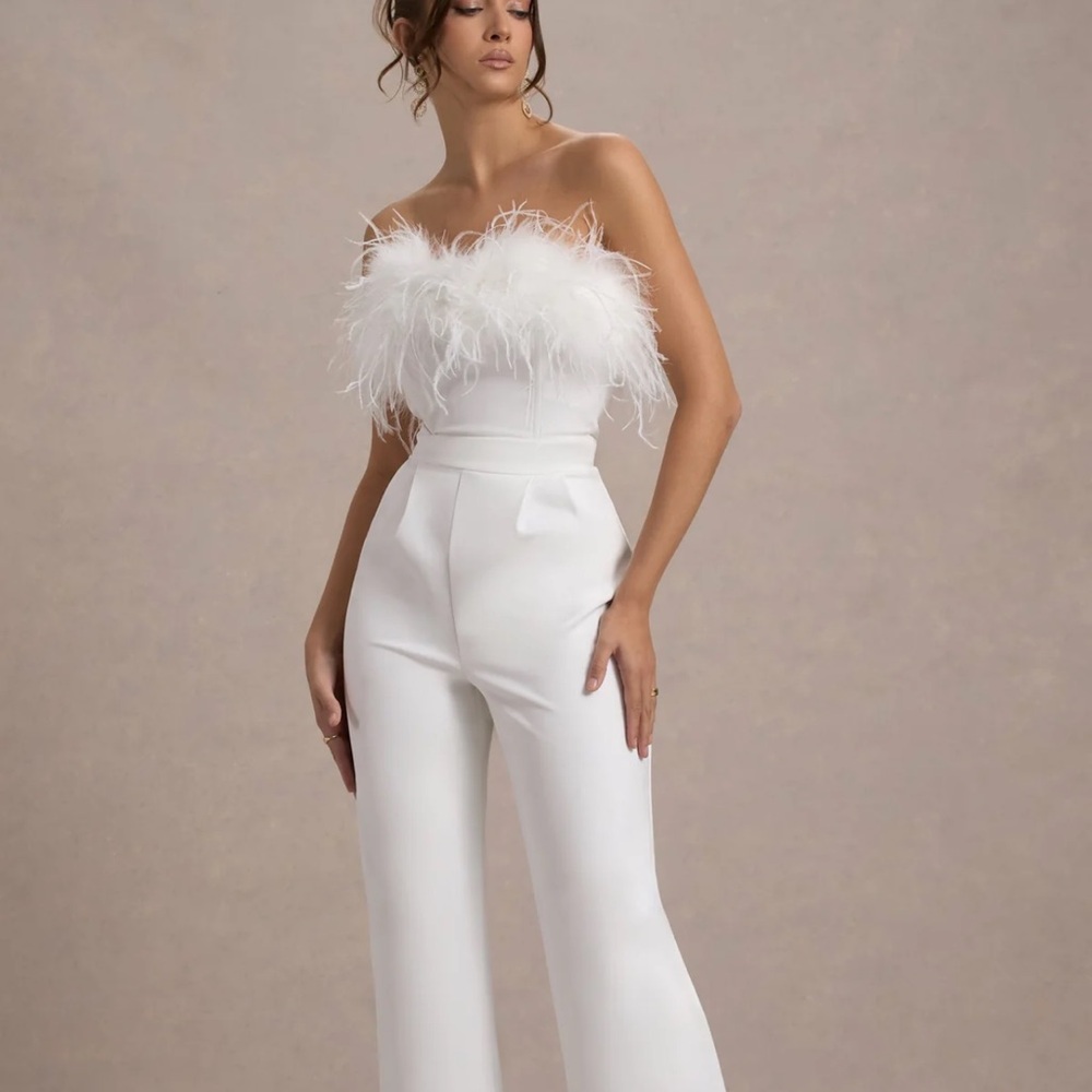 Elegant White Strapless Jumpsuit